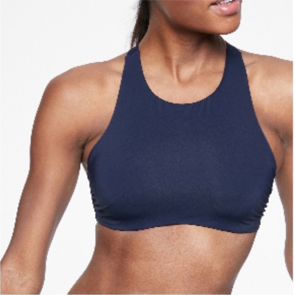 Athleta Maldives Bra Cup Bikini Top in Navy Size 34B/C NWT